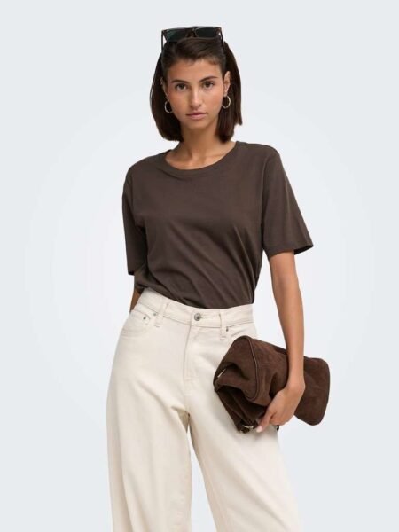 JDY REX S/S TOP JRS NOOS- T Skjorte, Coffe Bean/Brun