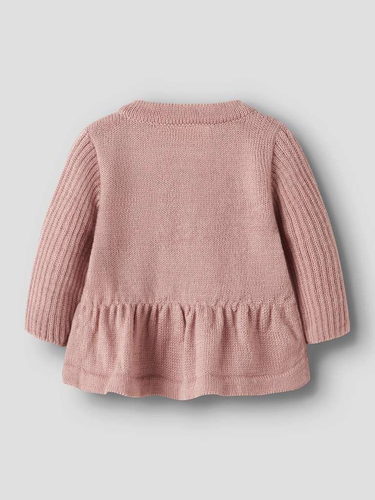 LIL ATELIER, NOMO NIA WOOL LS KNIT CARD , Cardigan i 100% Merinoull, Favn - Bilde 2