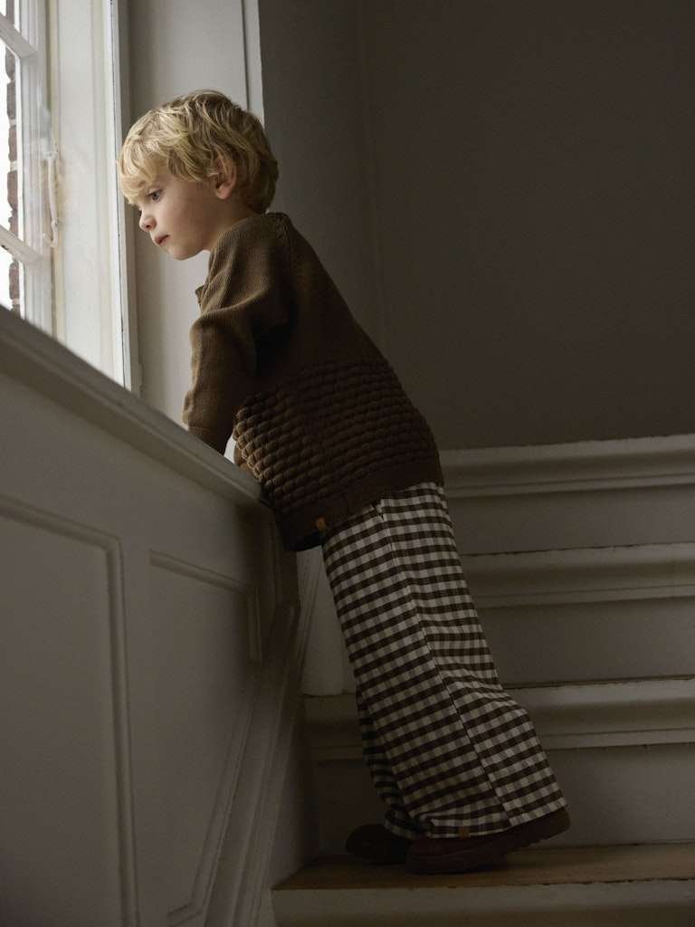 LIL ATELIER NOBIR LS KNIT , Strikket Genser I Bomull, Teak, Brun - Bilde 5