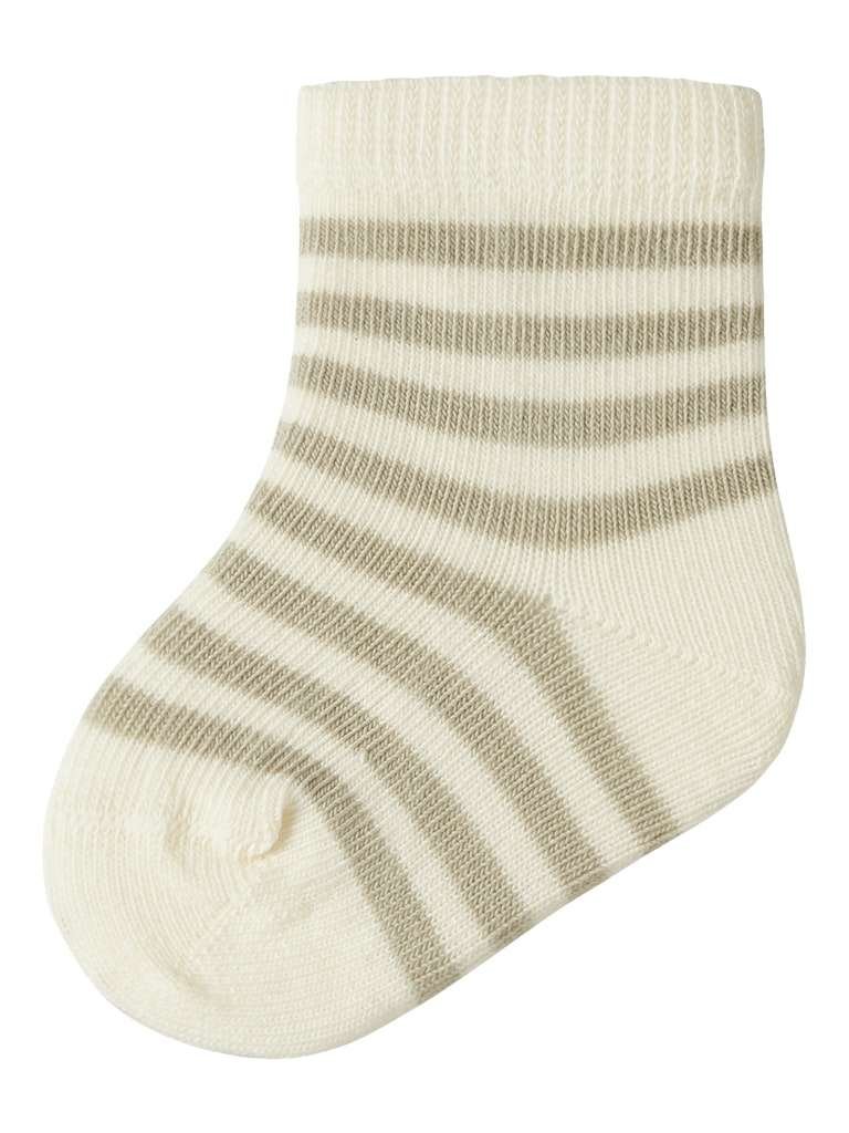 LIL ATELIER ROSSA DIR SOCK, Sokker , Stripet, Turtledove - Bilde 3