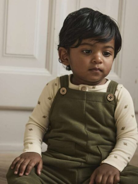 LIL ATELIER LONDON RAN LOOSE SWEAT OVERALL, Selebukse, Winter Moss, grønn