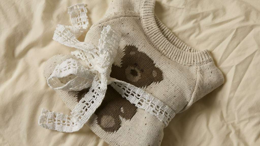 LIL ATELIER GALTO RIA LS KNIT , Strikket genser I 100% Bomull, TURTLEDOVE / TEDDY, Str 86-110 - Bilde 3