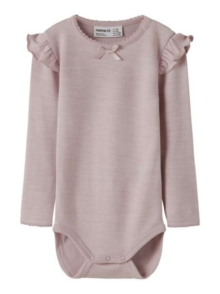 NAME IT WYLA WO/VI LS BODY- Merinoull/ Viskose Body, Violet Ice