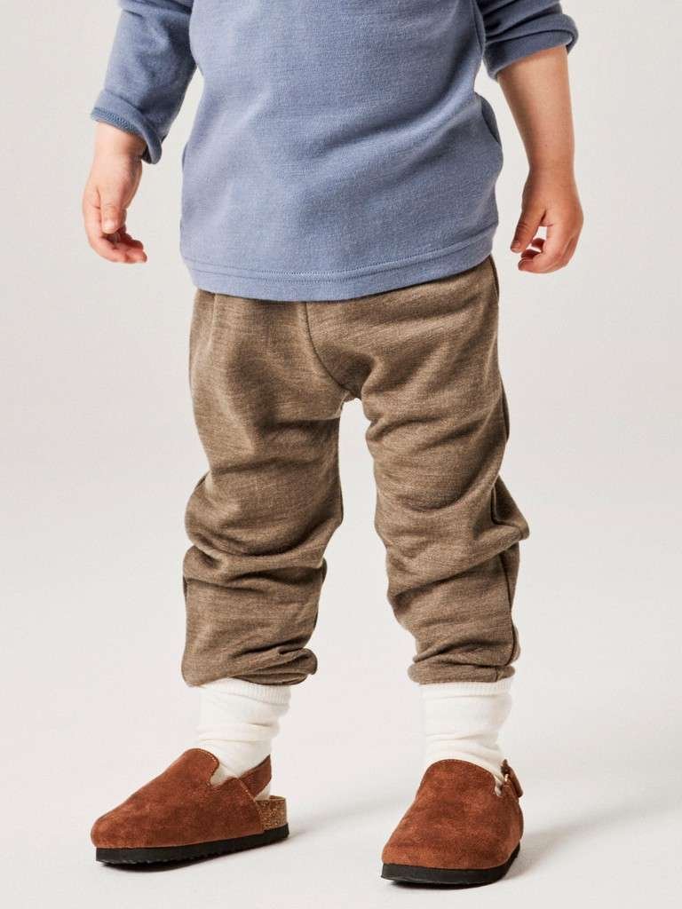 NAME IT WESSO WOOL SWE PANT, Bukse I 100% Merinoull, Morel, Brun - Bilde 4