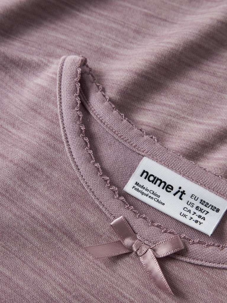 NAME IT WYLA WO/VI LS TOP, Merinoull/ Viskose Genser, Toadstool, Rosalilla - Bilde 2