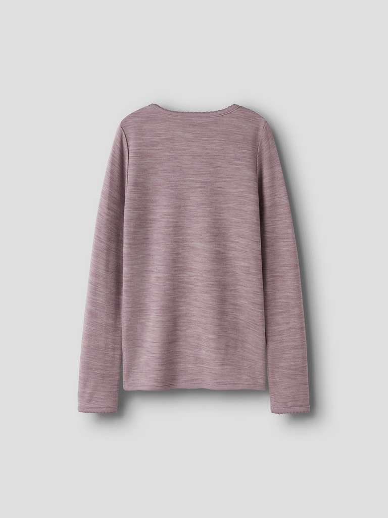 NAME IT WYLA WO/VI LS TOP, Merinoull/ Viskose Genser, Toadstool, Rosalilla - Bilde 4