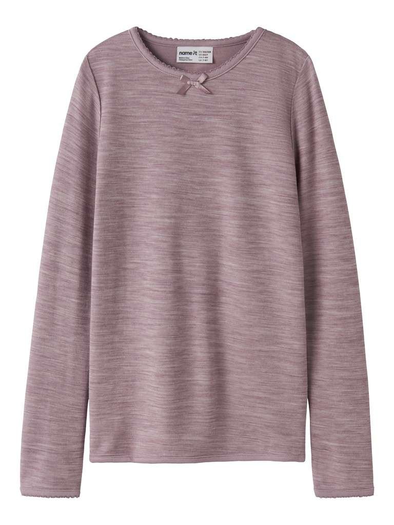 NAME IT WYLA WO/VI LS TOP, Merinoull/ Viskose Genser, Toadstool, Rosalilla - Bilde 5