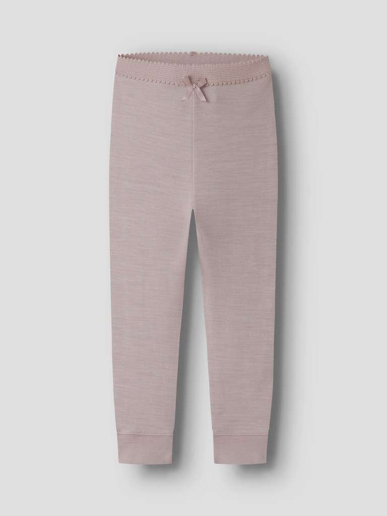 NAME IT WYLA WO/VI LEGGINGS- Merinoull/ Viskose Tights, Violet Ice - Bilde 4