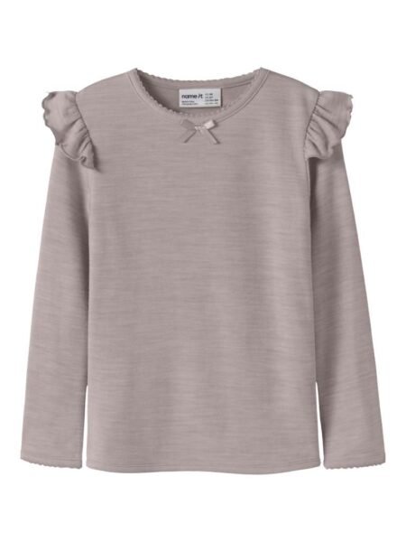 NAME IT WYLA WO/VI LS TOP- Merinoull/ Viskose Genser, Violet Ice