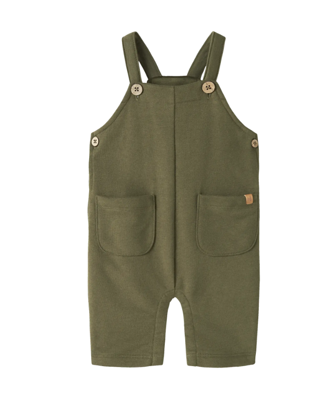 LIL ATELIER LONDON RAN LOOSE SWEAT OVERALL, Selebukse, Winter Moss, grønn - Bilde 6