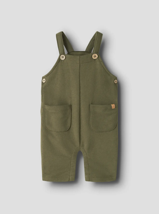 LIL ATELIER LONDON RAN LOOSE SWEAT OVERALL, Selebukse, Winter Moss, grønn - Bilde 3
