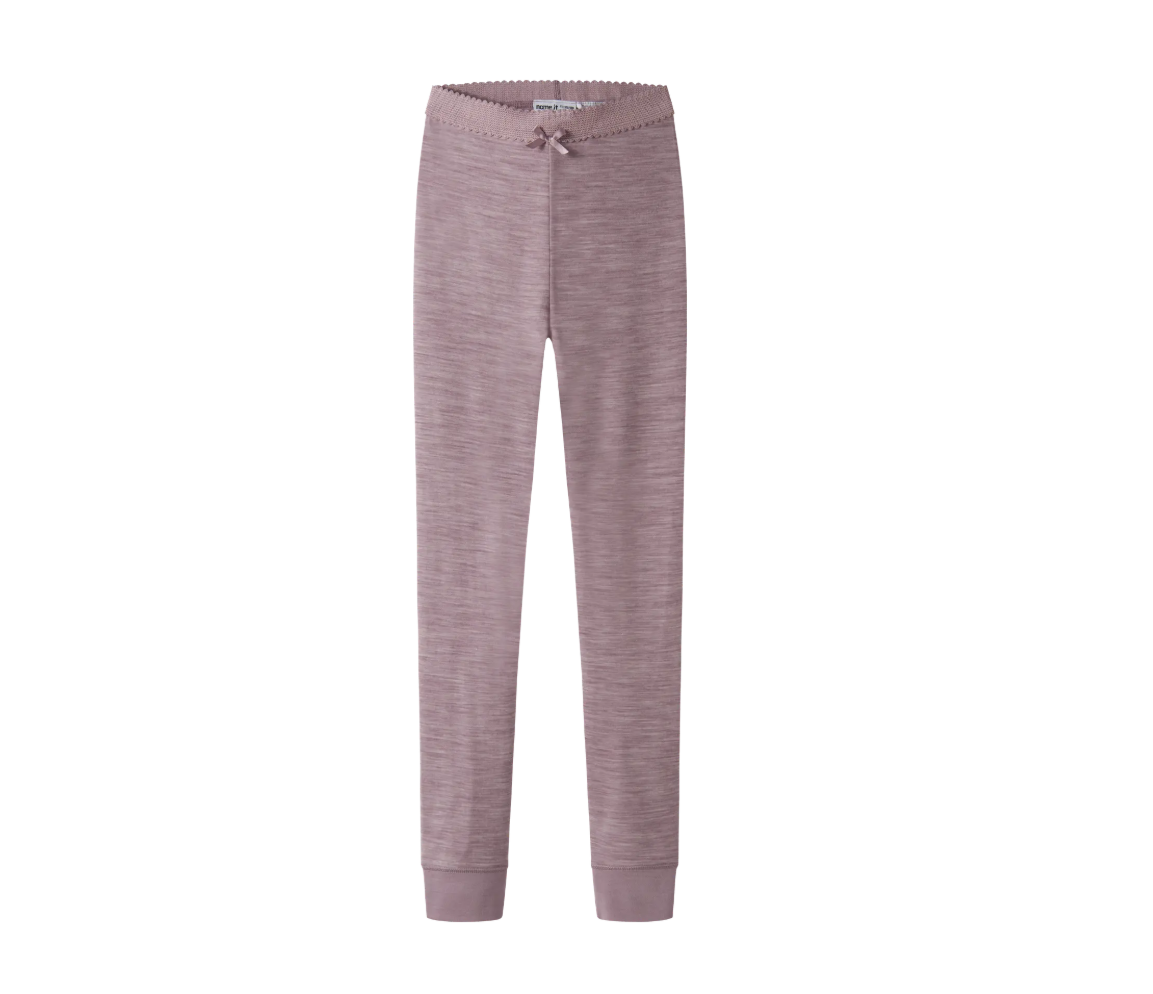 NAME IT WYLA WO/VI LEGGING, Merinoull/ Viskose Longs/ Tights,Toadstool, Rosalilla - Bilde 4