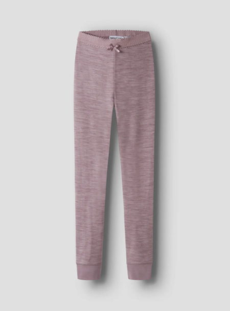 NAME IT WYLA WO/VI LEGGING, Merinoull/ Viskose Longs/ Tights,Toadstool, Rosalilla