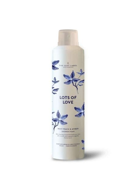 The Gift Label Shower Foam, Dusj Skum, 200ml - FW26 - Lots of Love, Rosa fersken og rav