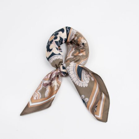 Rosenvinge  Lite skjerf paisleyprint flerfarget - brun