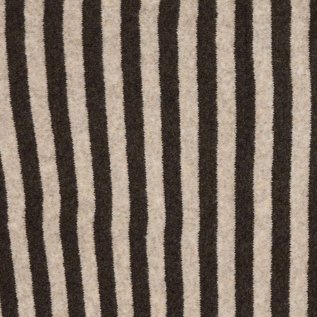 Mdc Kitte Scarf, Trekantskjerf I Viskose Og Ull. Coffee/Taupe, Brunt Og Beige Stripet - Bilde 2