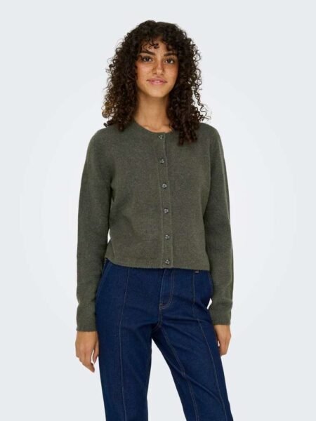 JDY CHLOE L/S CARDIGAN KNT NOOS - Strikket Cardigan, Kambaba MELANGE/Mørk grønn, Xs- Xxl