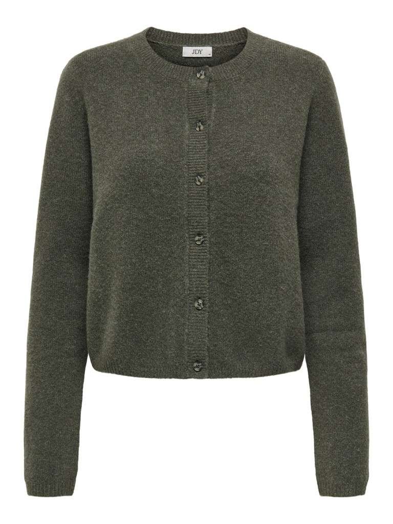 JDY CHLOE L/S CARDIGAN KNT NOOS - Strikket Cardigan, Kambaba MELANGE/Mørk grønn, Xs- Xxl - Bilde 4
