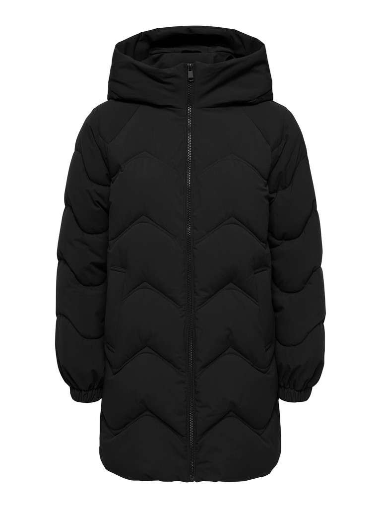 JDY POWER LONG HOOD PUFFER OTW HAB, Boblejakke, Black, Sort - Bilde 4