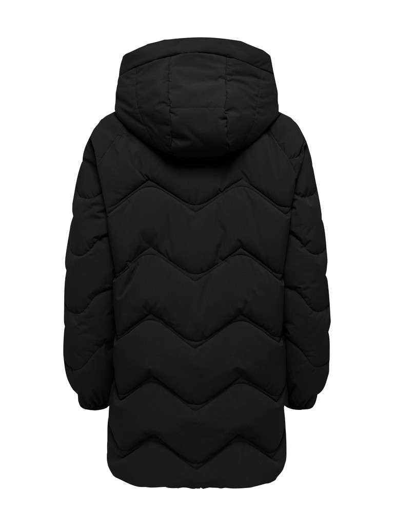 JDY POWER LONG HOOD PUFFER OTW HAB, Boblejakke, Black, Sort - Bilde 6