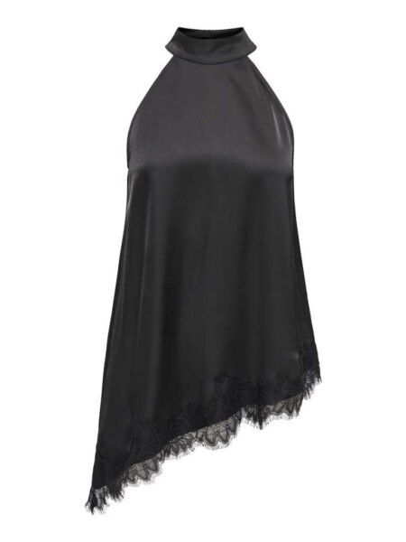JDY DENISE HALTERNECK TOP, Black
