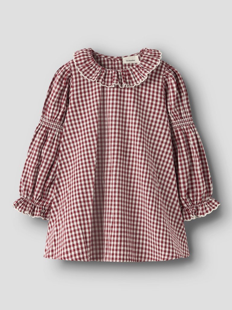 LIL ATELIER, ROANNE LS LOOSE DRESS LIL, Kjole, Biking Red/ Rød - Bilde 2
