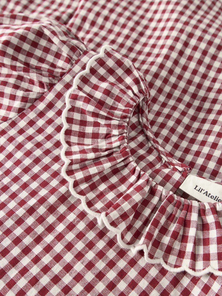LIL ATELIER, ROANNE LS LOOSE DRESS LIL, Kjole, Biking Red/ Rød - Bilde 4