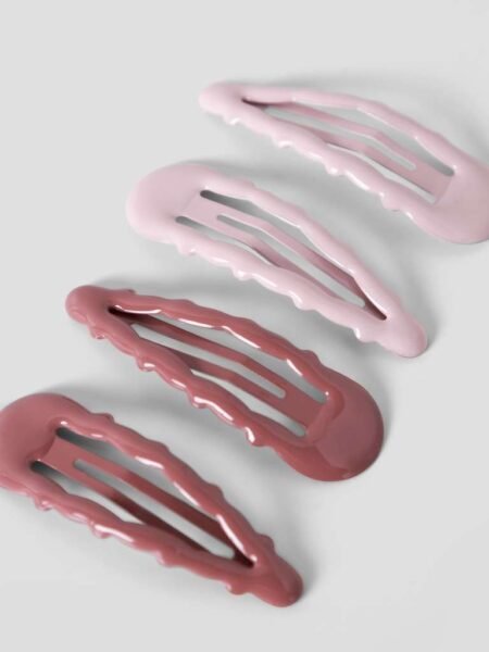 LIL  ATELIER HANNE 4P HAIR CLIPS LIL, Hårspenner 4pk, Hushed Violet