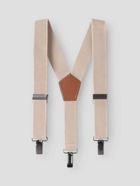 LIL ATELIER HARBOUR BRACES , Bukseseler, Feather Gray, Beige