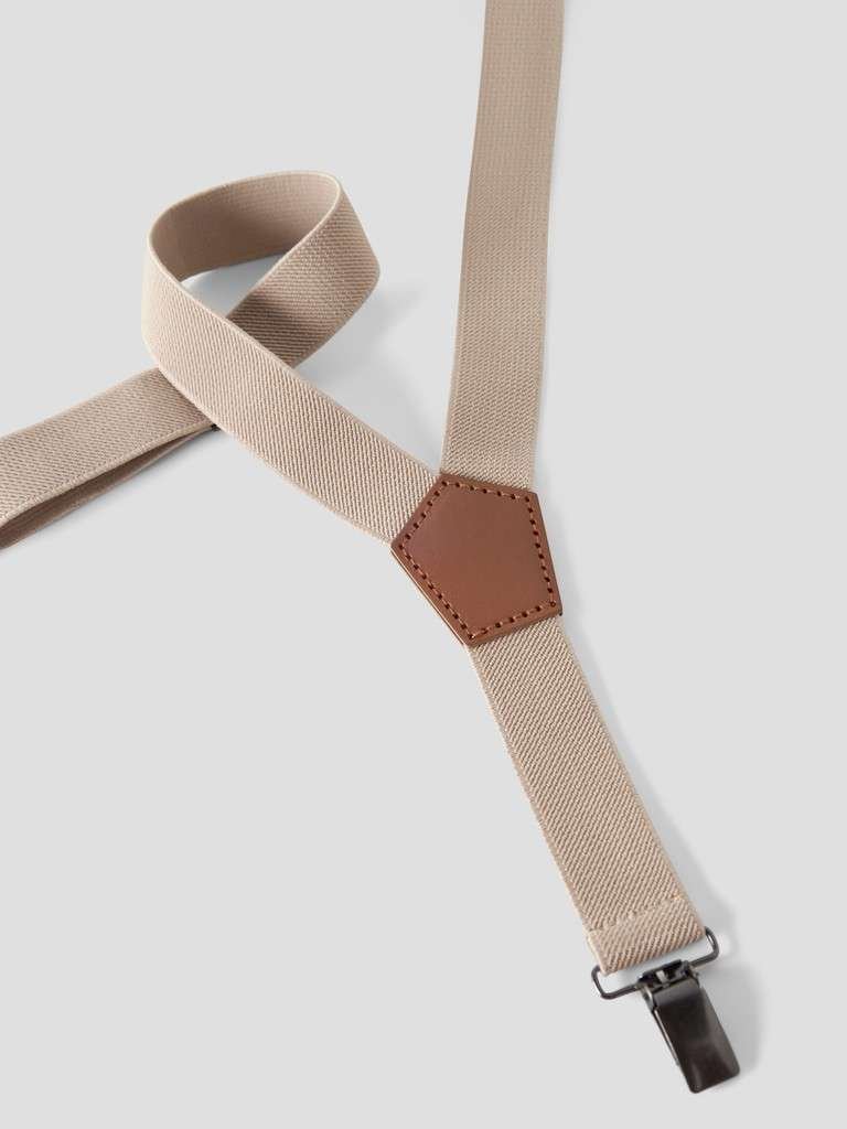LIL ATELIER HARBOUR BRACES , Bukseseler, Feather Gray, Beige - Bilde 3