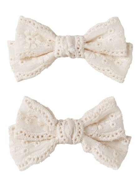 LIL ATELIER, ACC-RISA 2P HAIR CLIPS LIL, Hårspenner 2 pk, Turtledove/Offwhite
