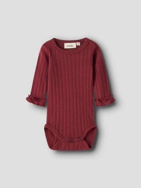 LIL ATELIER, RIVER LS SLIM BODY LIL, Biking Red/Rød