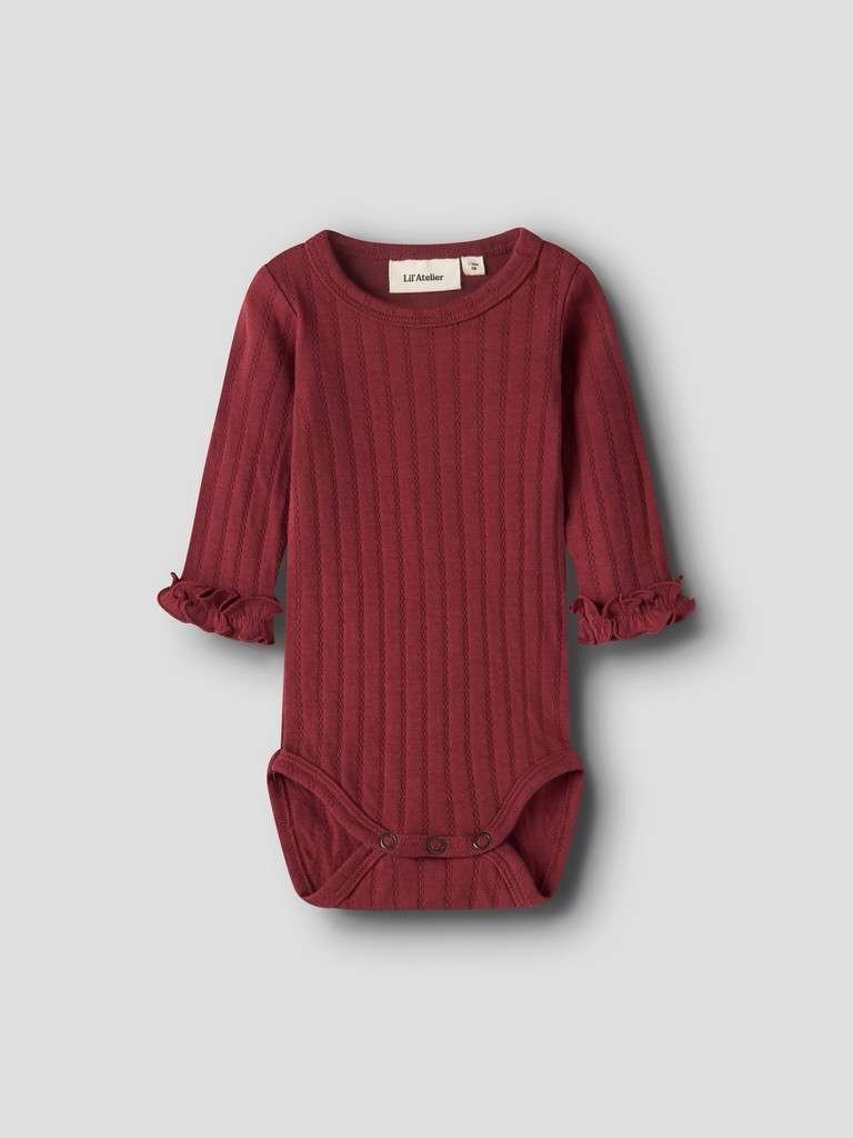 LIL ATELIER, RIVER LS SLIM BODY LIL, Biking Red/Rød