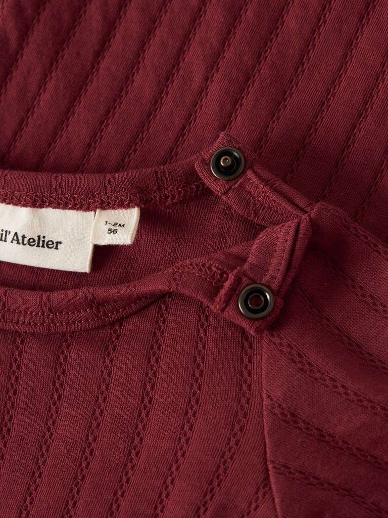 LIL ATELIER, RIVER LS SLIM BODY LIL, Biking Red/Rød - Bilde 2