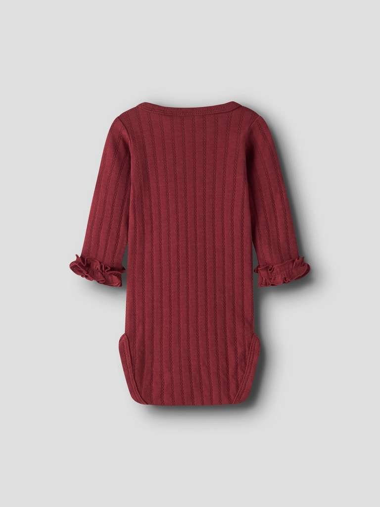 LIL ATELIER, RIVER LS SLIM BODY LIL, Biking Red/Rød - Bilde 3