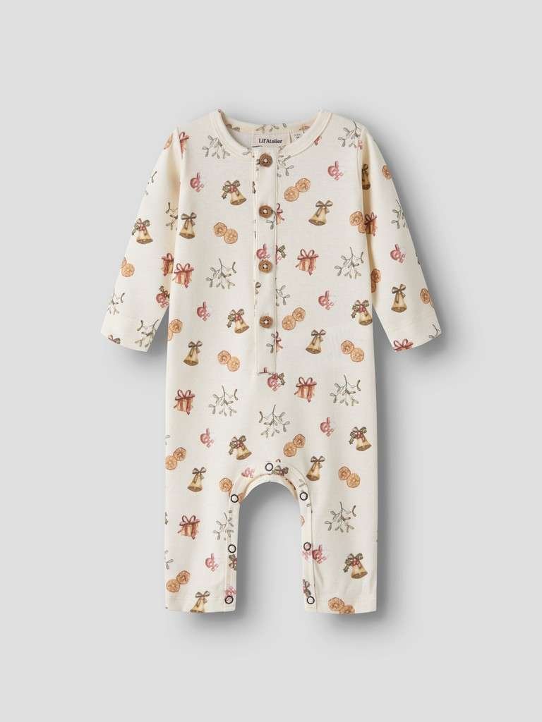 LIL ATELIER, LAYO GIP LS SLIM SUIT, Turtledove OLD CHRISTMAS, Julepysj