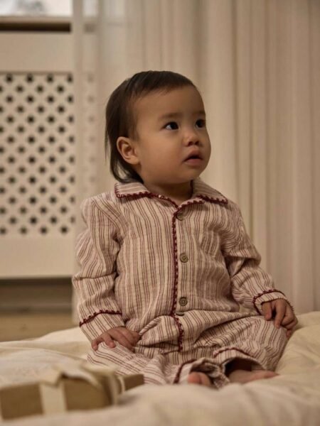 LIL ATELIER, SAGE NUN LOOSE NIGHT SUIT, Turtledove BIKING RED, Pysjamas