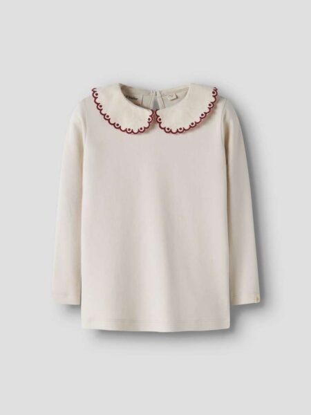 LIL ATELIER, FUNDO LIA LS SLIM TOP, Turtledove BIKING RED