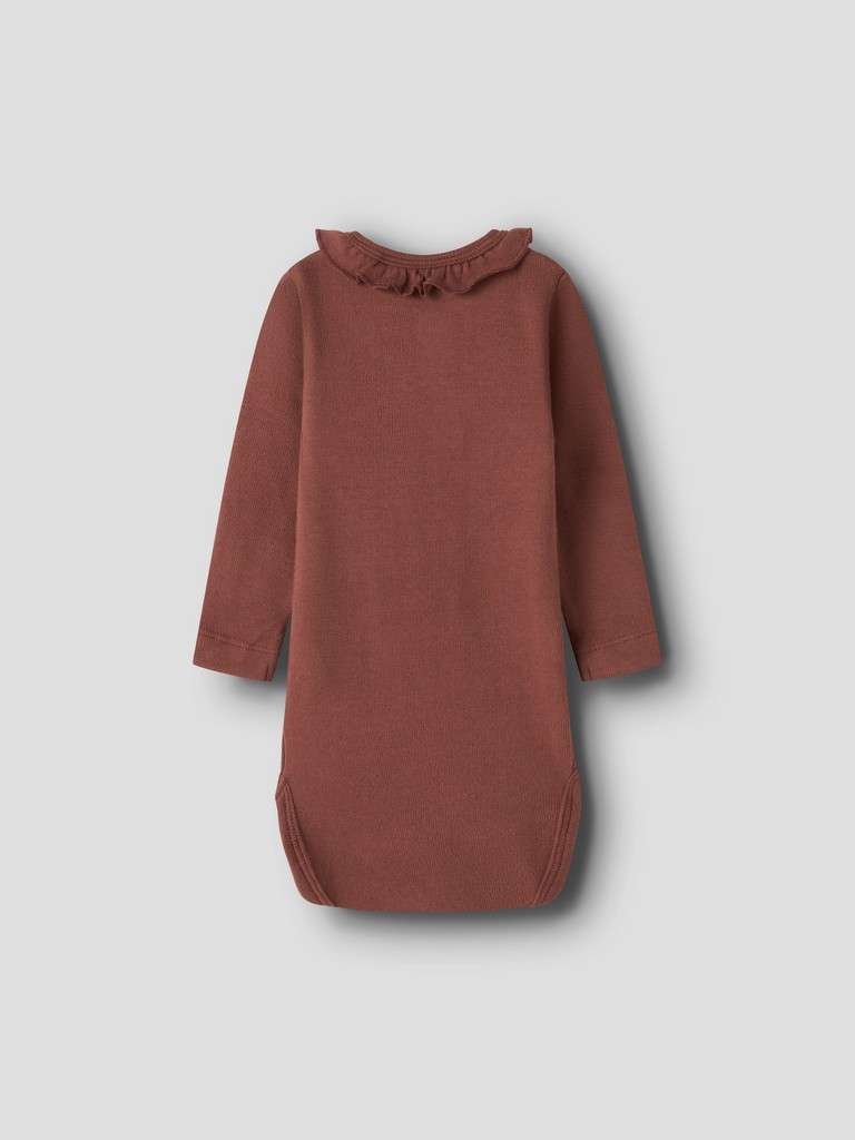 LIL ATELIER THORO HOU LS SLIM BODY, Mahogany - Bilde 3