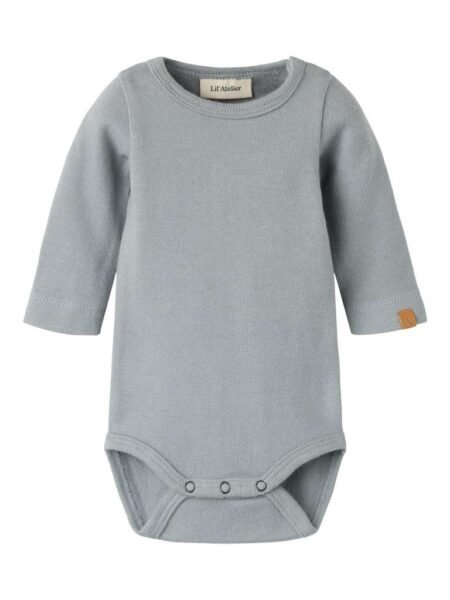 LIL ATELIER, THORO LEO LS SLIM BODY, Monument/ Grå-Blå
