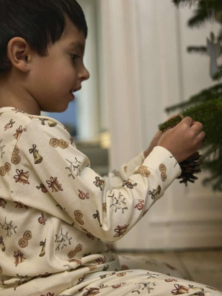 LIL ATELIER, LAYO GIT LS NIGHTSET, Julepysj, Turtledove OLD CHRISTMAS - Bilde 5