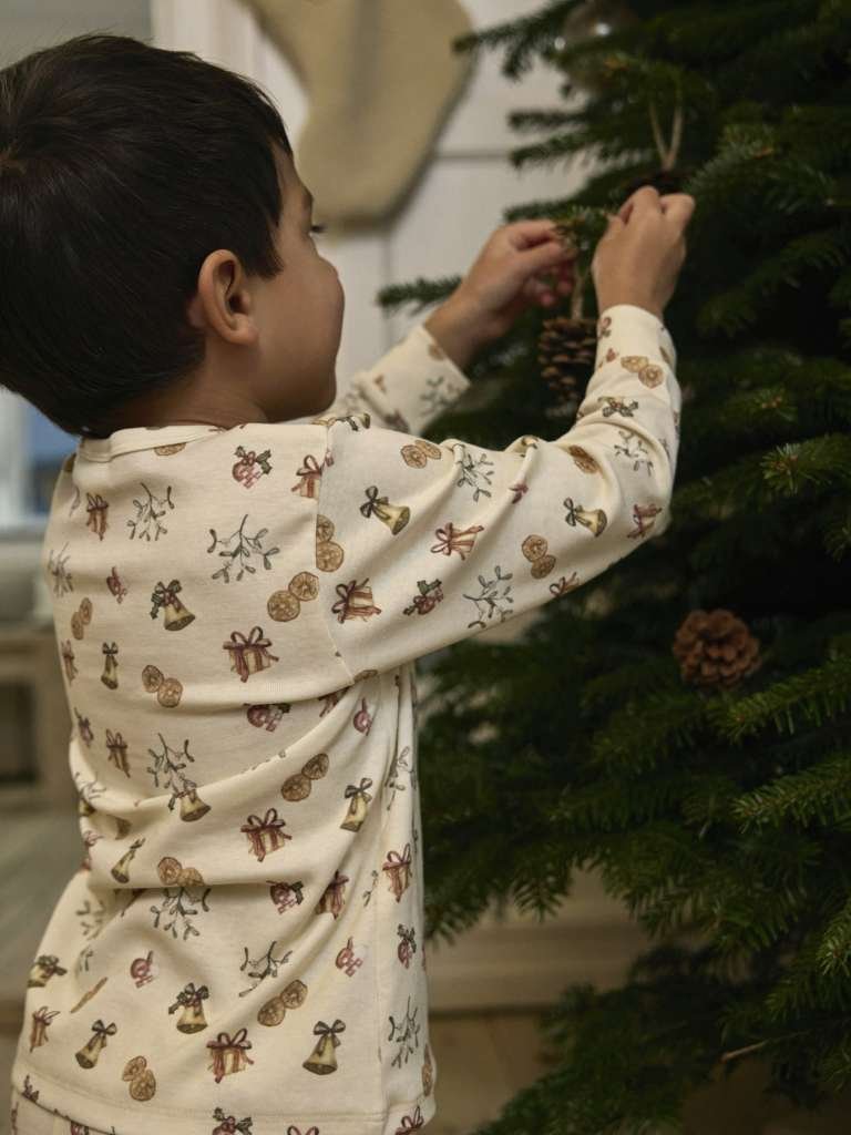 LIL ATELIER, LAYO GIT LS NIGHTSET, Julepysj, Turtledove OLD CHRISTMAS - Bilde 4