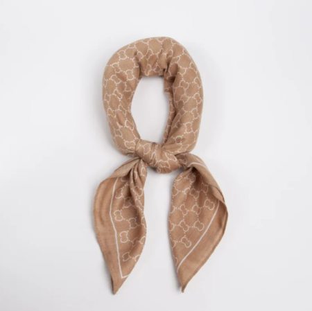 Rosenvinge Lite Skjerf Mønstret  70x70 cm , Beige