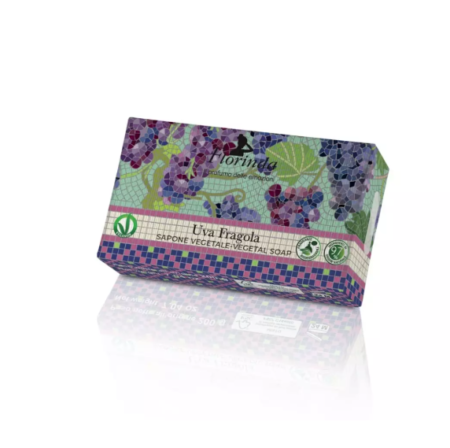 LD Italian Mosaici Uva fragola/Strawberry Grape  ,Såpestykke 200g