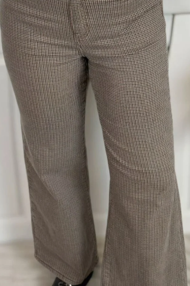 Mdc Milten Jeans, Smårutet I Beige, Brun Og Grå